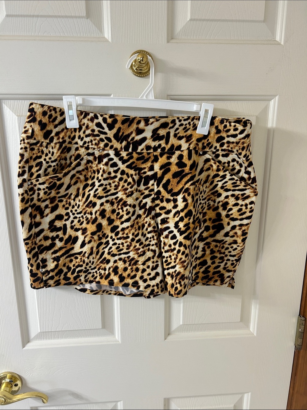 INC International Concepts Leopard Print Shorts - Tan & Black